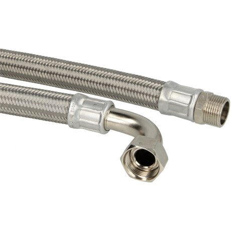 90° elbow connecting hose 1,500 mm 3/4" ET x 3/4" nut (bend) (DN 19)