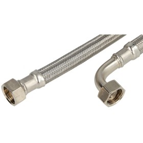 Stainless steel connection hose 1,000 mm 1/2" nut x...
