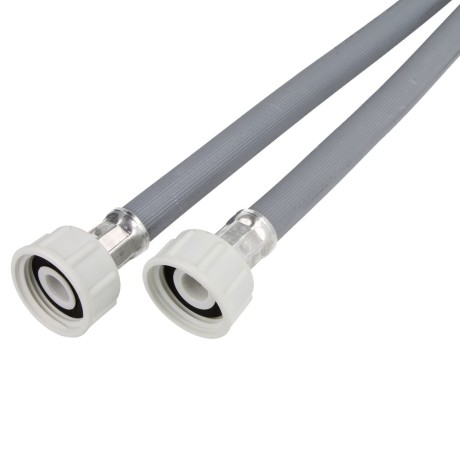 Plastic connection hose 3/8" 1,000 mm, straight connections 3/4"