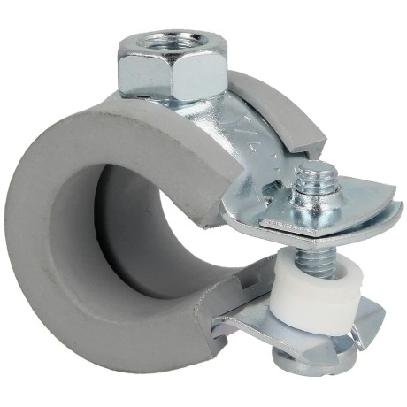 Hinged pipe clamps, zinc-coated M 8 x 16-19 mm for plastic pipes