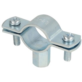 Screw-type pipe clamp, without inlay M 8/10 x 20 - 23 mm...