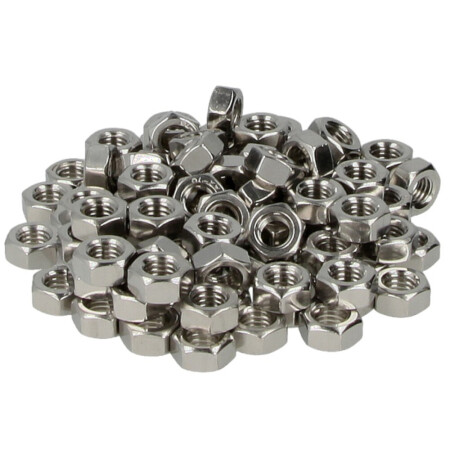 Sechskantmutter M 12 (VPE 100 St&uuml;ck) DIN 934, Klasse 8, Edelstahl A2