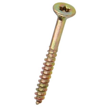 Countersunk screw for chipboards Ø 4 x 16 mm star yellow chrome