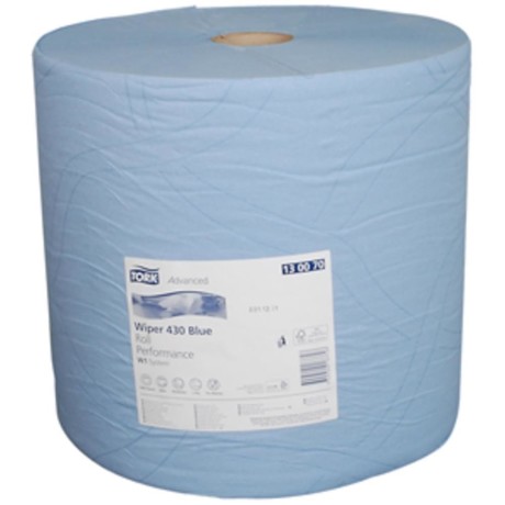 Tork advanced wiping paper 37x34 cm, 2 ply, 430 blue, 1000 wipers 130070