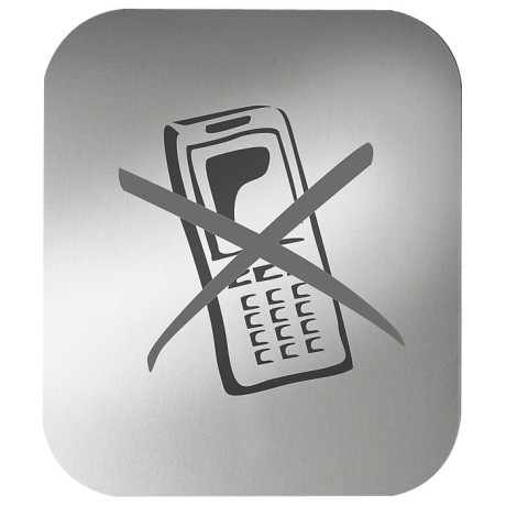 Pictogram alu. geeloxeerd mobiel telefoneren verboden, zelfklevend
