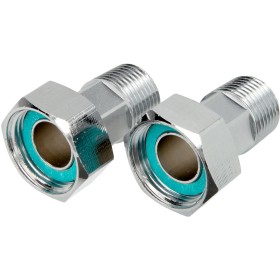 Water meter screw joints, chrome-plated brass...