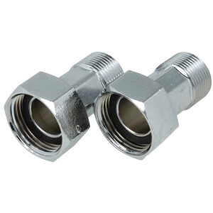 Wasserz&auml;hler-Verschraubung, MS-verchromt 3/4 Zoll AG...