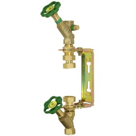 Water meter bracket with taps, vertical adjustable, Qn...