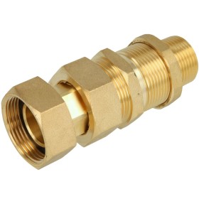 Water meter screw joint, brass input Qn 2.5 - 1" ET...