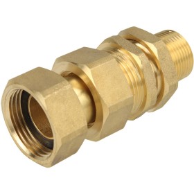Water meter screw joint, brass output Qn 6 - 1" ET x...