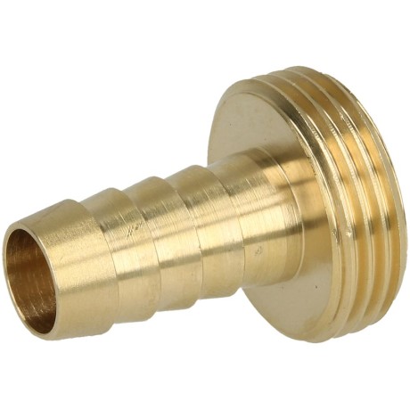 Brass hose tail flat-sealing male thread 1-piece 3/4" ETx1/2"