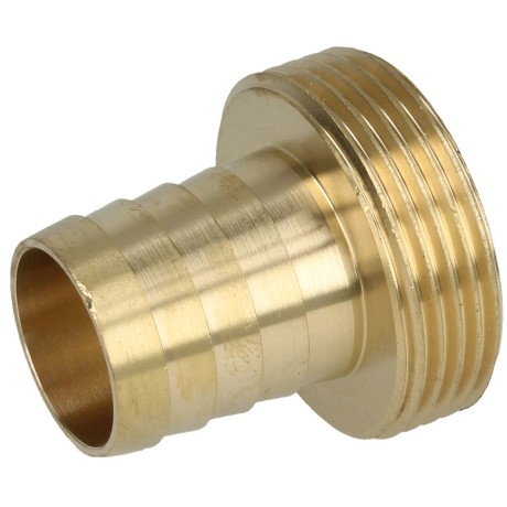 Brass hose tail flat-sealing male thread 1-piece 1 1/4" ETx1"
