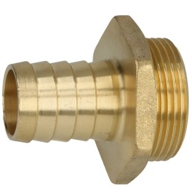 Brass hose nozzle and hexagonal collar 1 1/4&quot; ET...