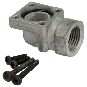 Angle flange for gas control block Minisit, 1/2"