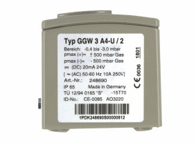 Dungs drukbewaker GGW3A4-U/2 -0,4-3,0 mbar, IP 65 248690