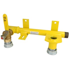 Mounting unit for douple-pipe meter, 1", with gas...