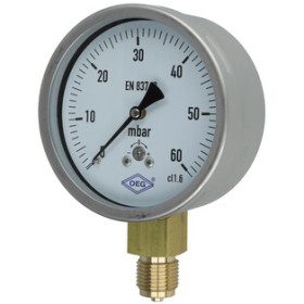 Kapselfedermanometer Gas 0 - 60 mbar
