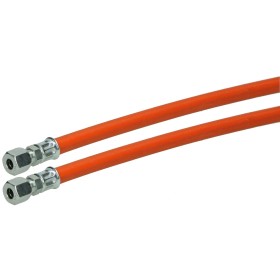Mediumdruk rubberslang PS 10 bar, RVS 8 x RVS 8 x 400 mm