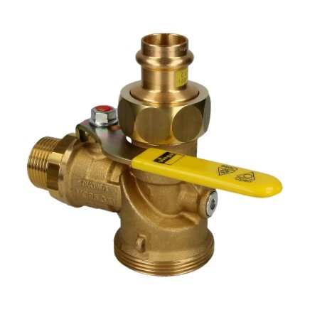 Viega Profipress G gas meter ball valve 28 mm with GS, 4.0 m³